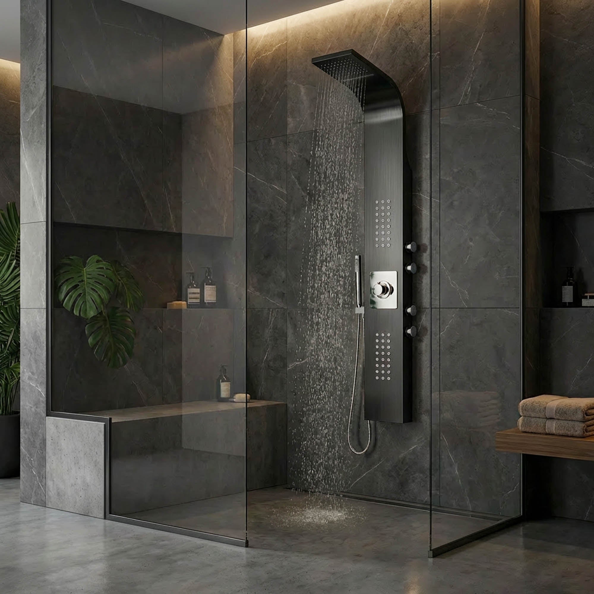 Shower system with SEDAL thermostat shower column 8815