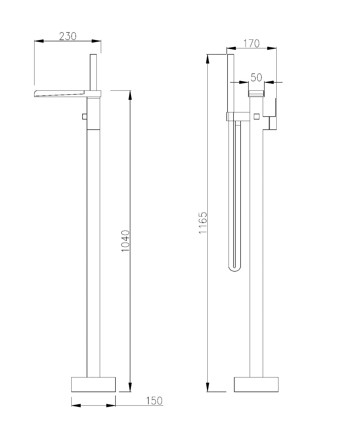 Free-standing bath mixer Tap 1523C