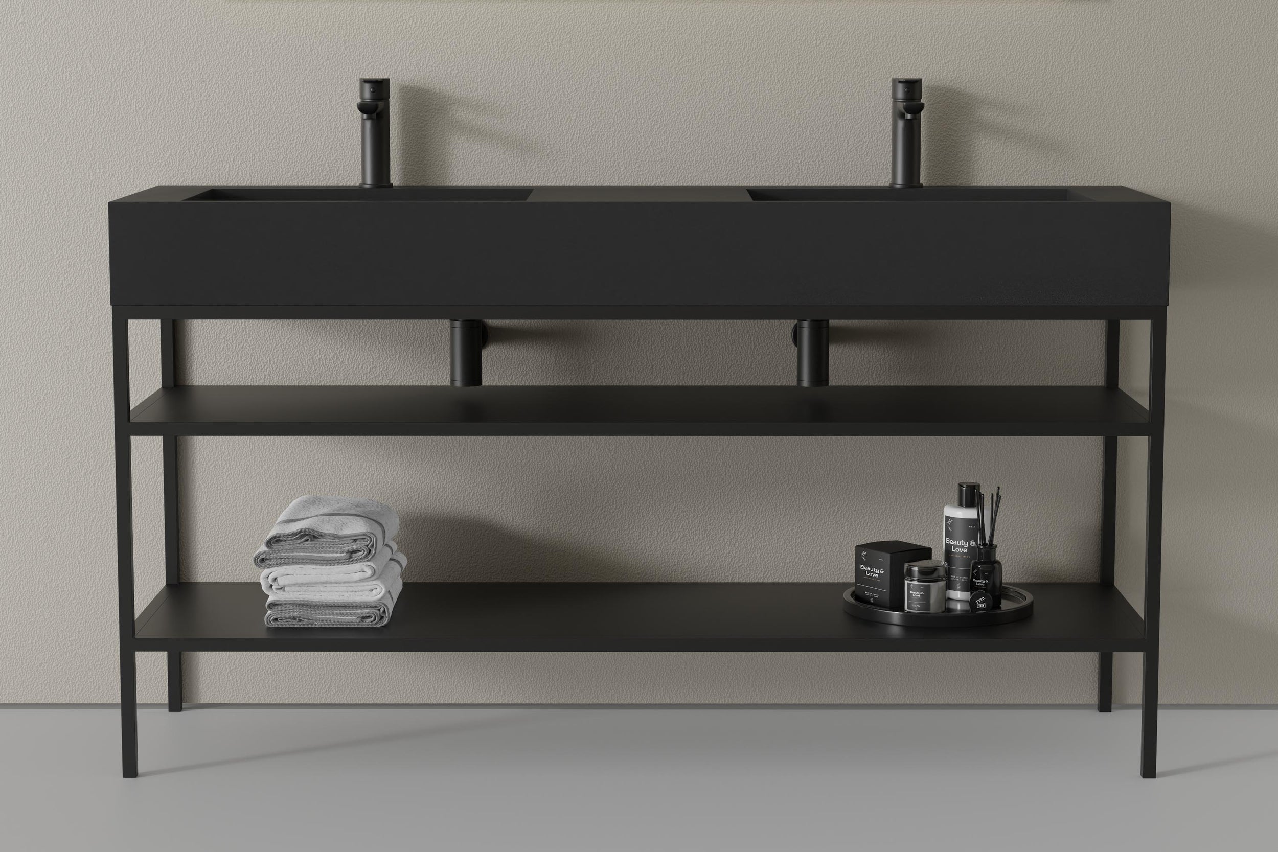 Washbasin metal console 150S