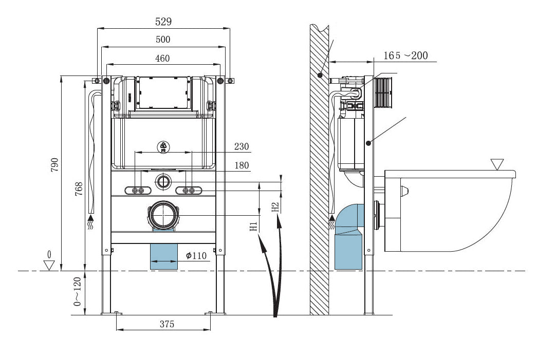 WC - Pre-wall element G3005A