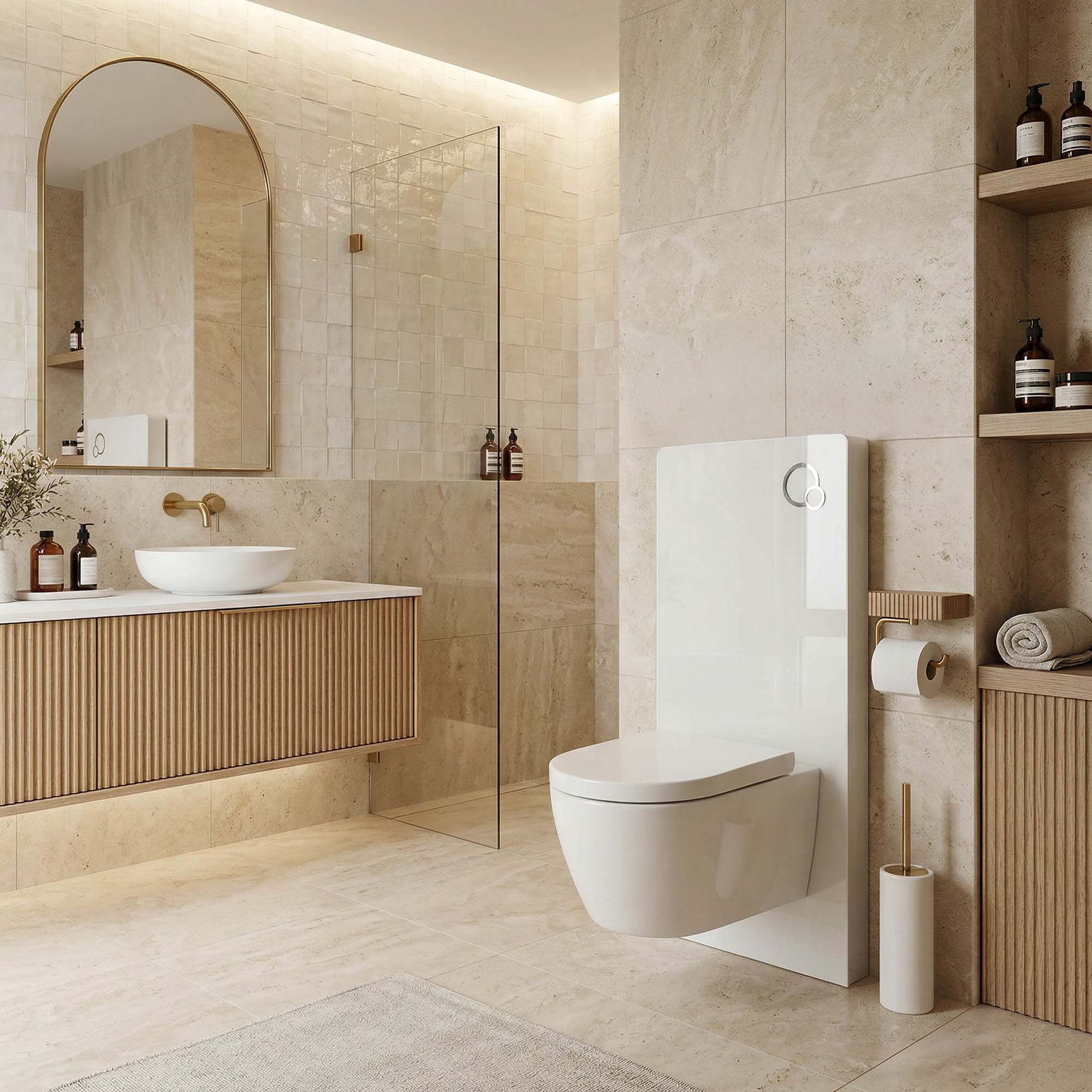 In-wall system for wall-wc - white