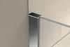 Niche shower with revolving door on fixed panel NT403 - 8 mm nano clear glass - door hinge LEFT - width selectable