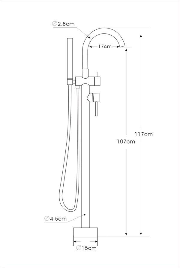 Design freestanding faucet 8028B