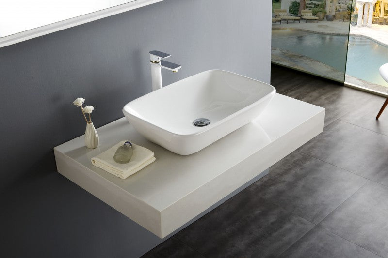 Top basin countertop basin NT3155 - ceramic - 58 x 38,5 cm