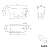 Freestanding bathtub PARIS