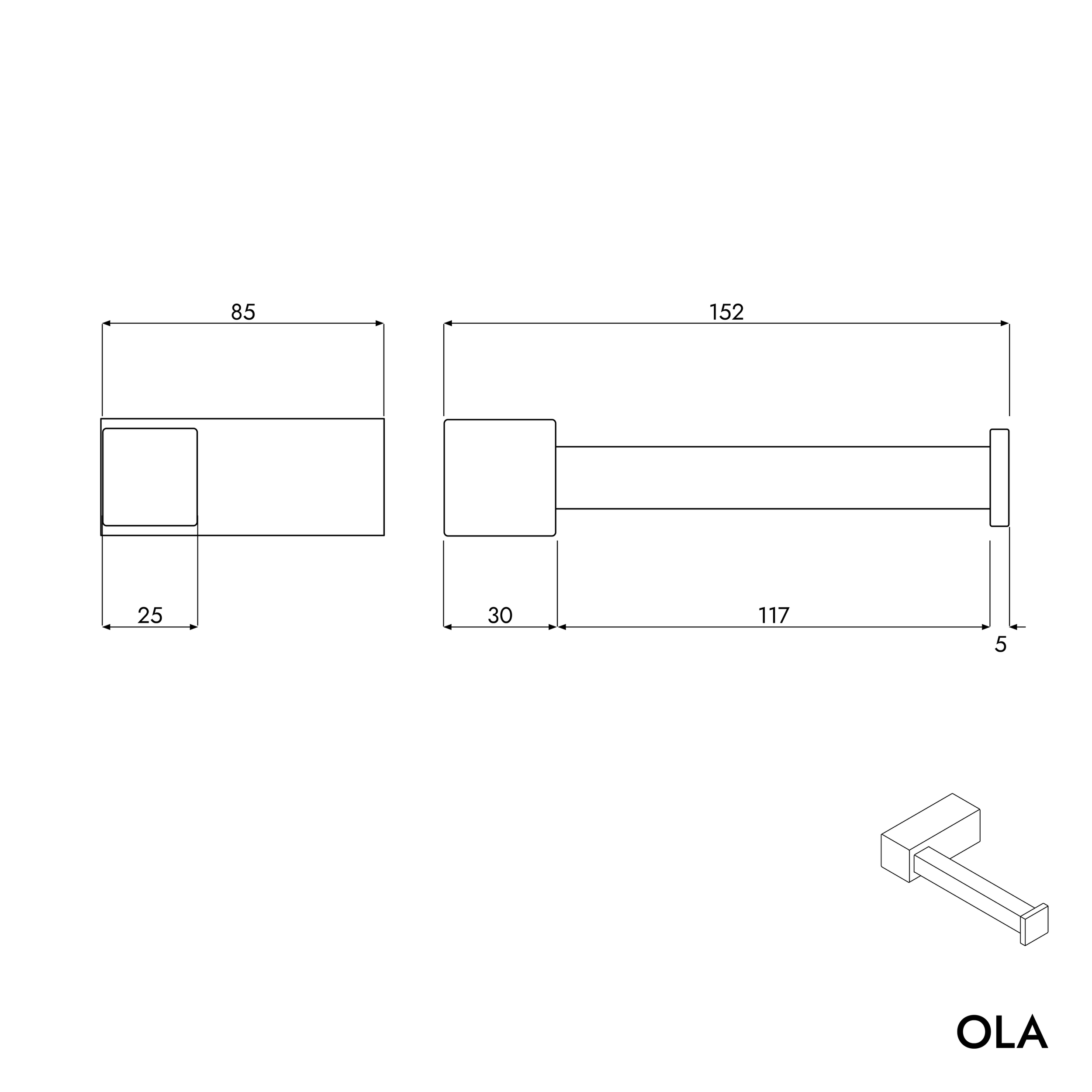 Paper roll holder OLA