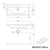 Bathroom furniture set BELDIVO 100 cm with washbasin