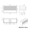 Bathroom furniture set BELDIVO 120 cm