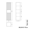 Bathroom furniture set BELDIVO 80 cm with washbasin