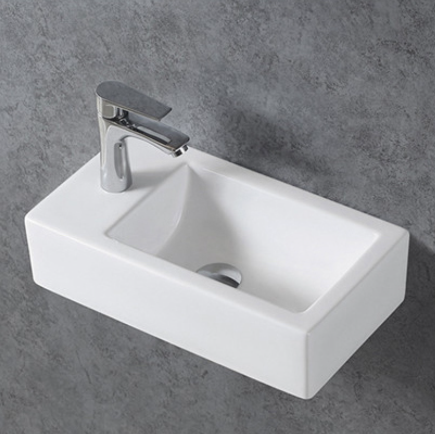 KW302 ceramic wall-mounted washbasin for guest WC