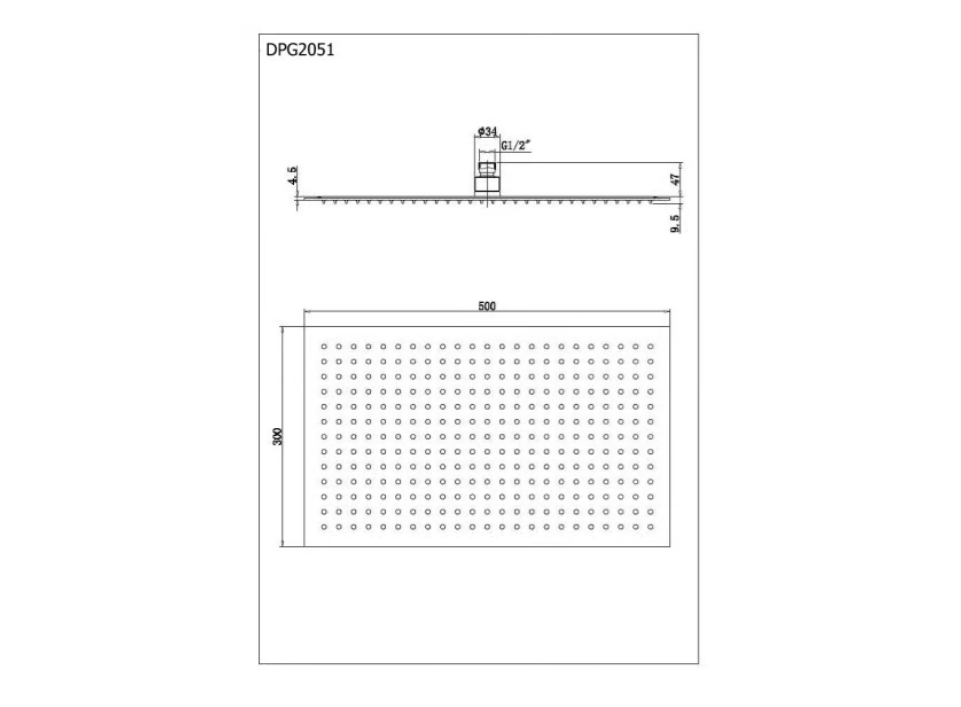 Extra-thin rainfall shower head DPG2051