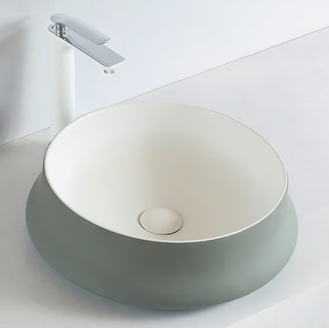 Countertop Washbasin KW6188 made of sanitary ceramic  - 45,5 x 45,5 x 15 cm - optional colour