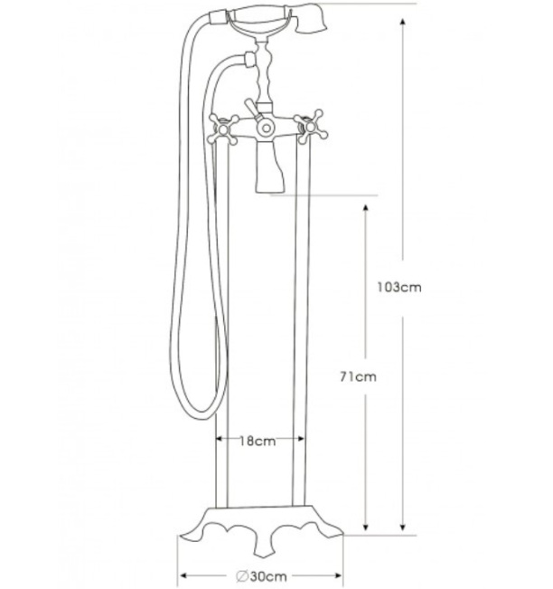 Freestanding Bath Shower Mixer Tap 1414