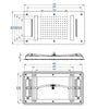 XXL rain shower stainless steel ceiling shower DPG5017