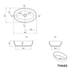Countertop washbasin TWA85