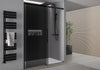 Matt Black Sliding Door Shower Enclosure DX906 FLEX - 8 mm Nano grey safety glass- selectable width 