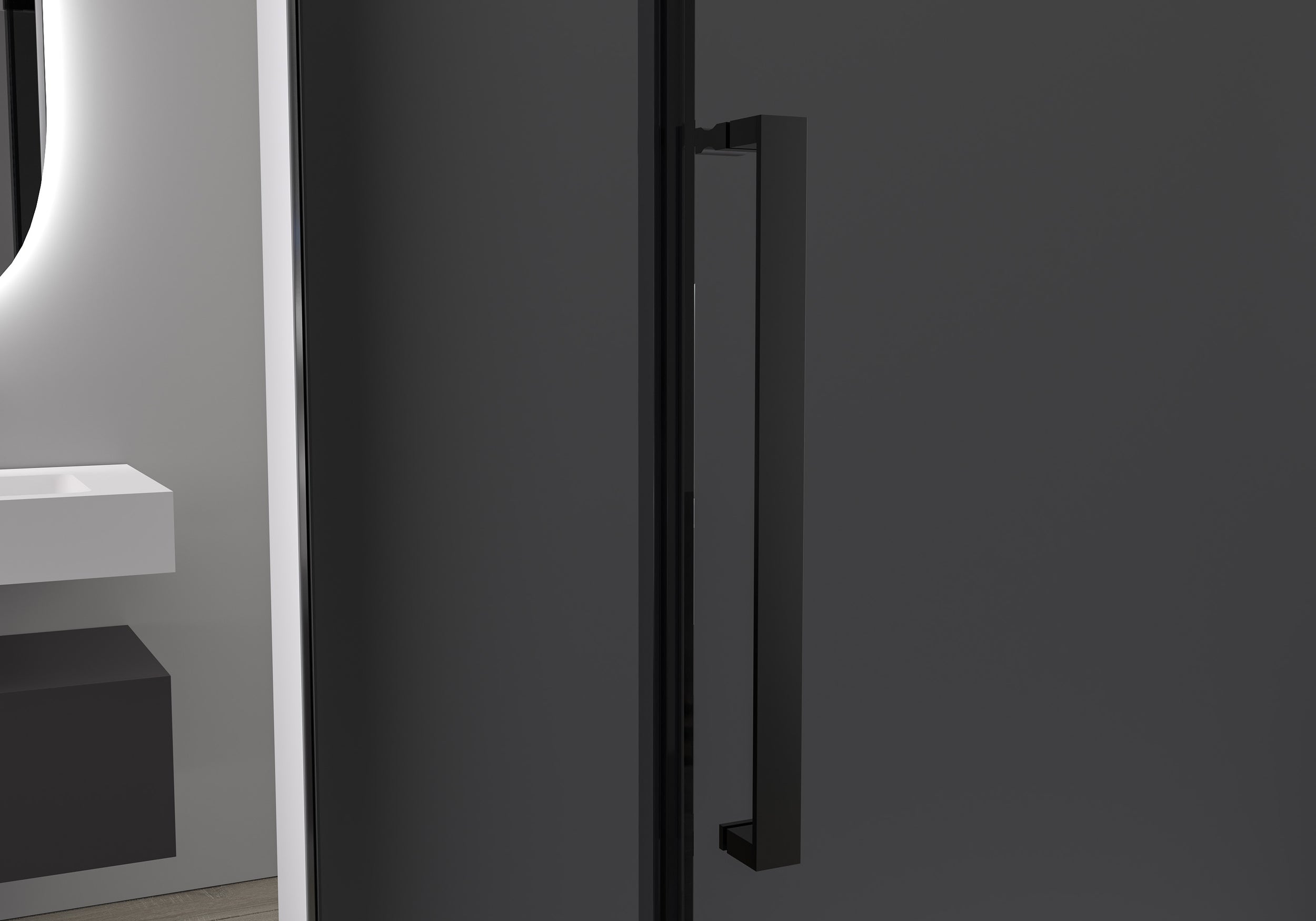 Corner shower with sliding door Soft-Close DX906 FLEX