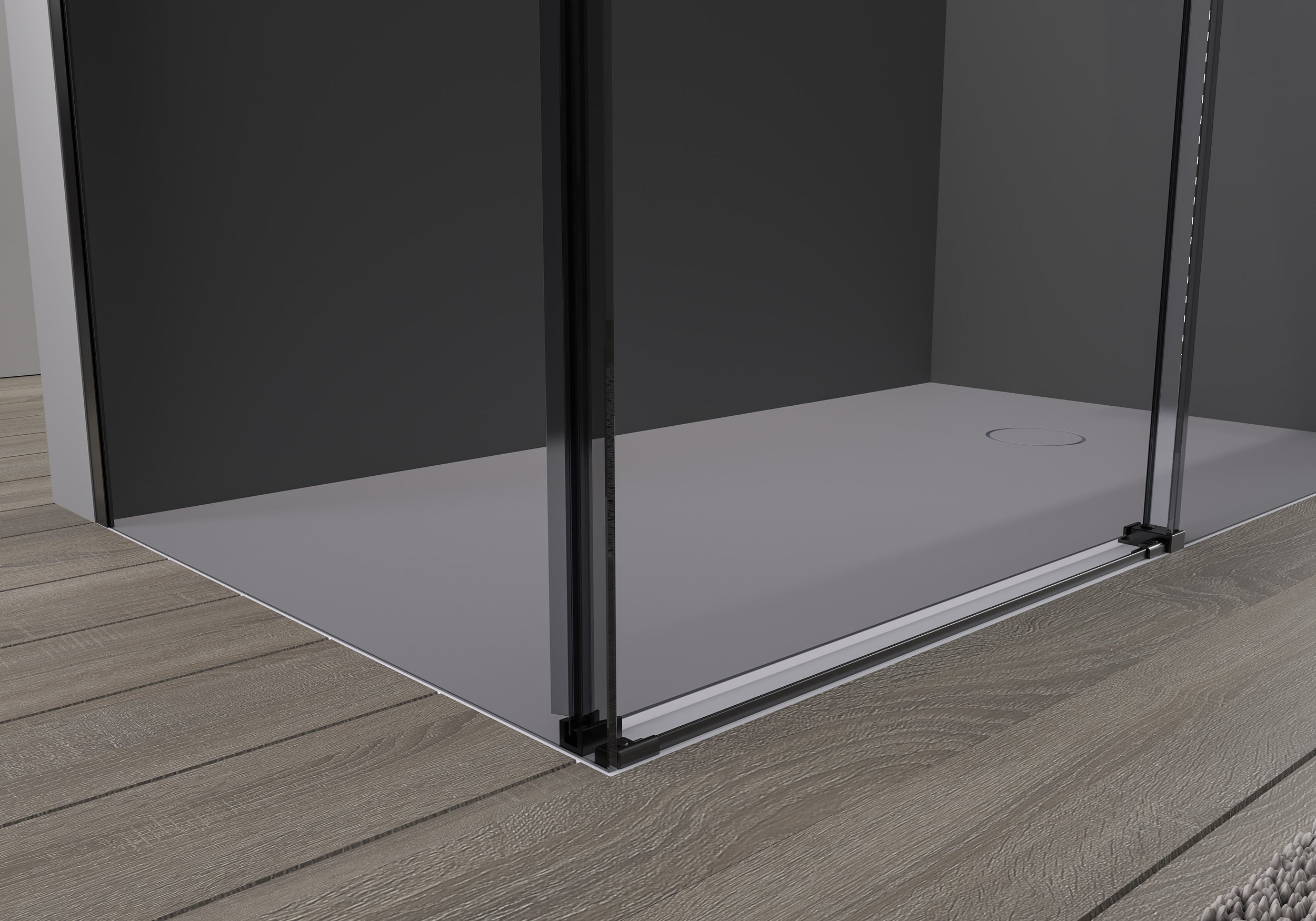 Corner shower with sliding door Soft-Close DX906 FLEX