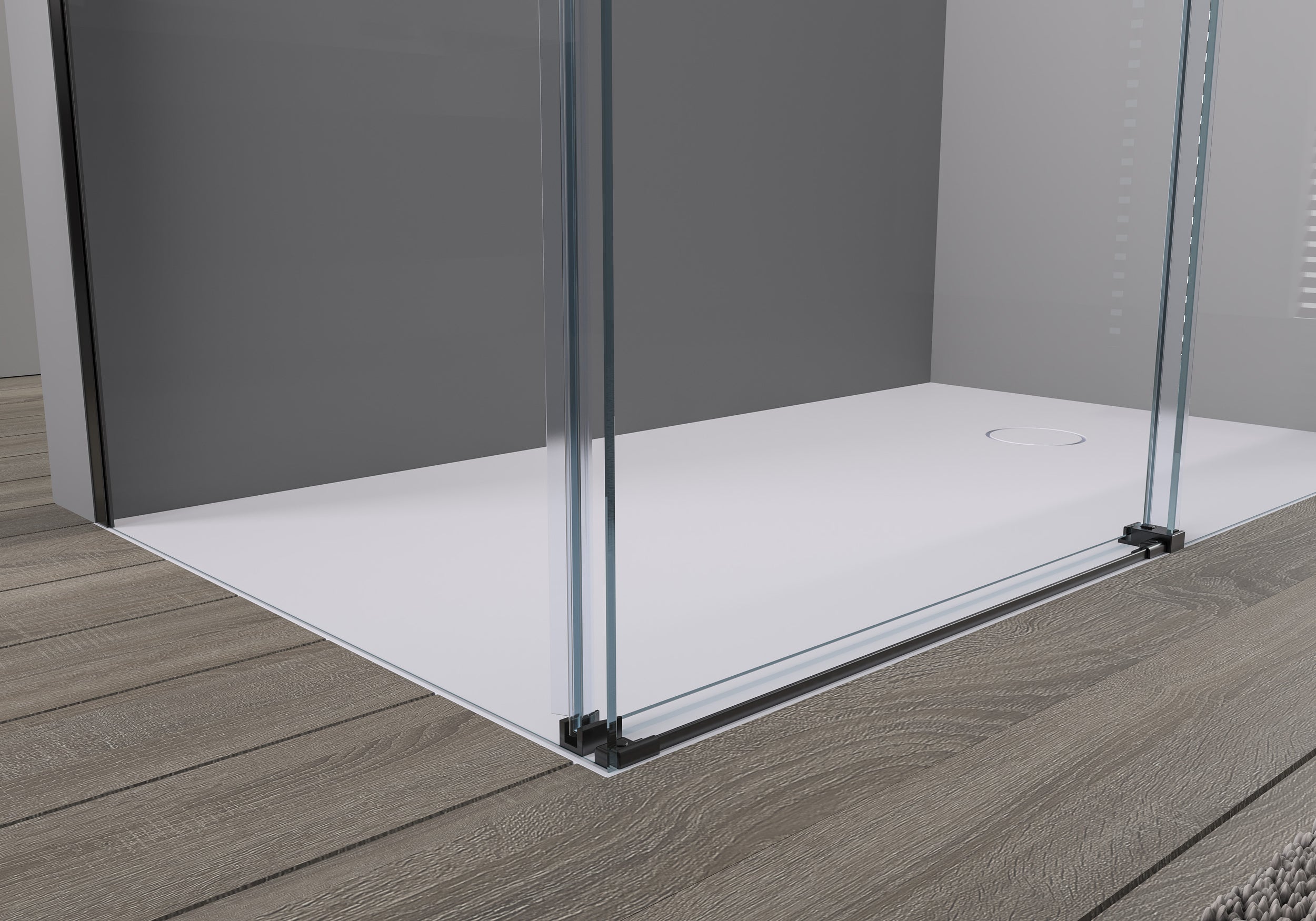 Corner shower with sliding door Soft-Close DX906 FLEX