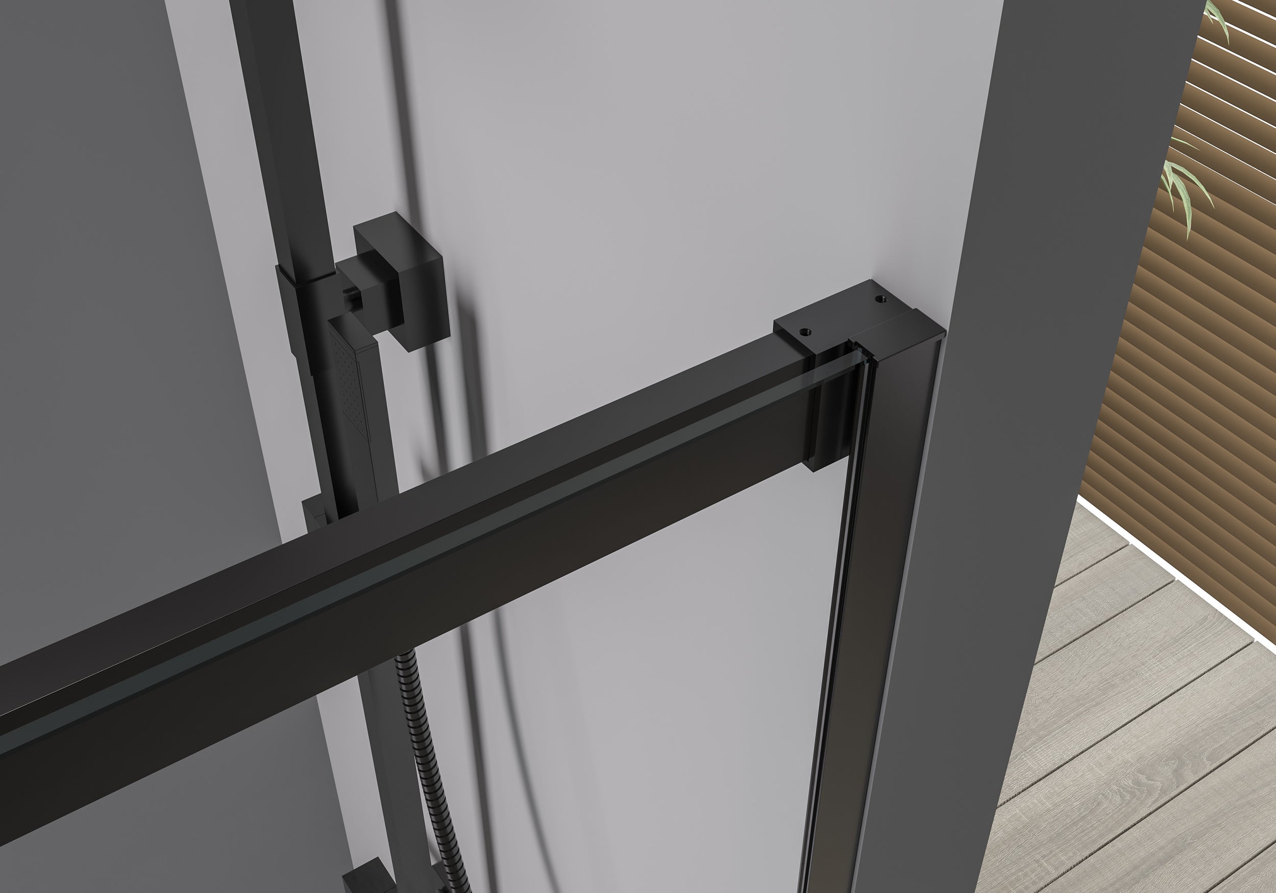 Corner shower with sliding door Soft-Close DX906 FLEX