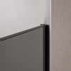 Walk-in Shower enclosure 10mm nano grey glass EX102 - 2 glass walls stainless steel profile matt black - width selectable