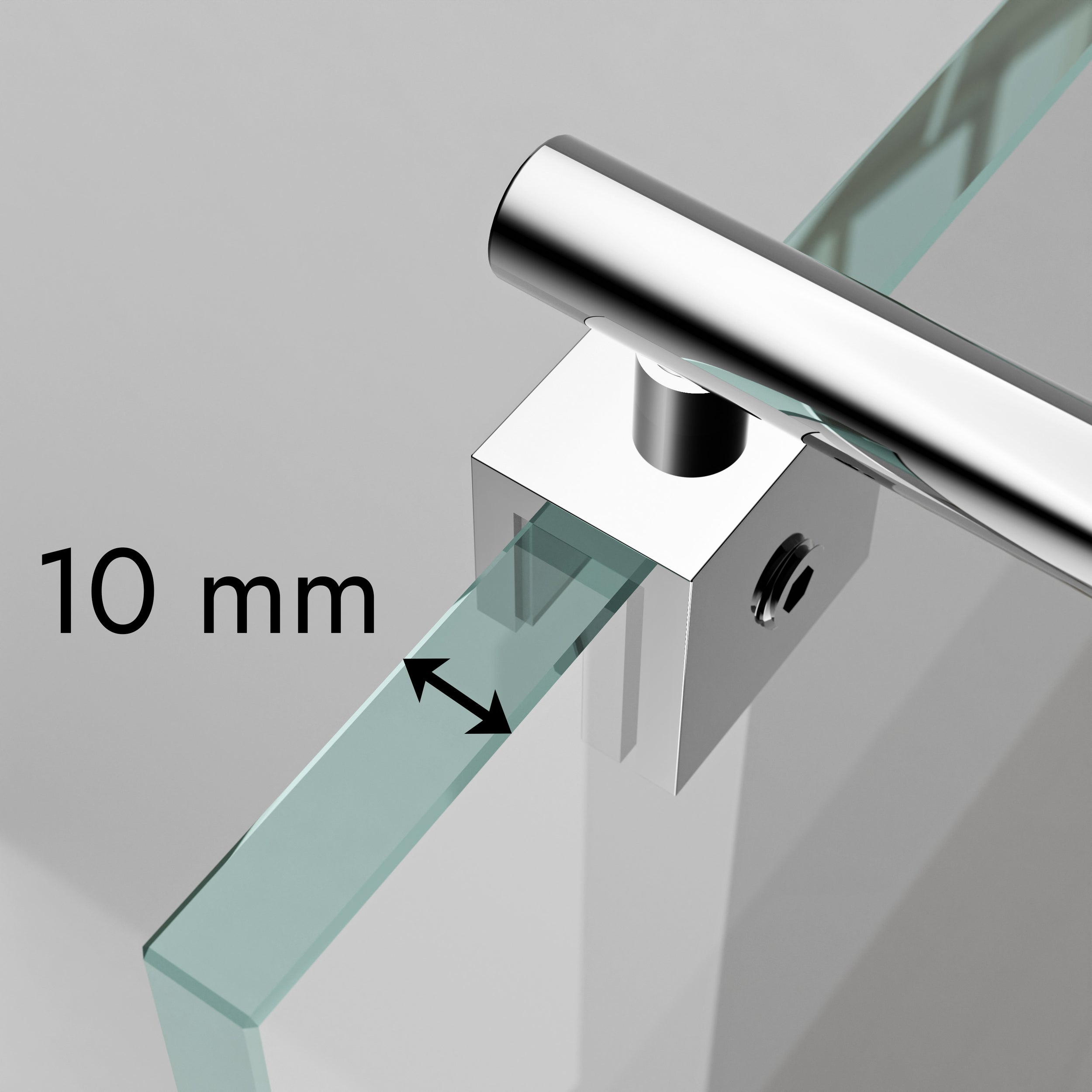 Shower cabin EX101 - genuine NANO glass - grey glass - width selectable