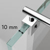 Shower cabin EX101 - genuine NANO glass - grey glass - width selectable