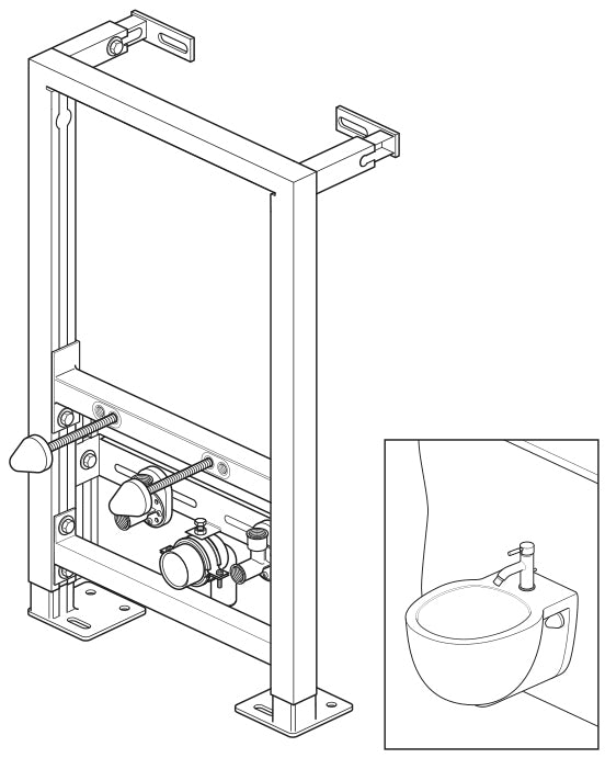 Wall-mounted bidet pre-wall element G30013A