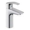 Duravit DuraVelez basin mixer, with energy-saving FreshStart function, 18.7 cm (size M), chrome