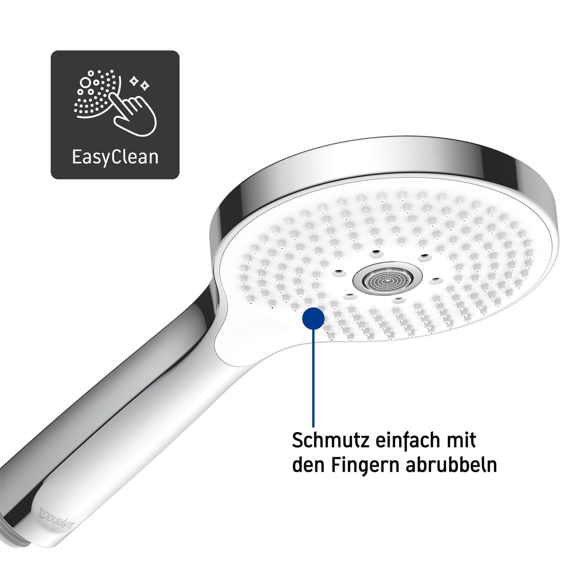 Duravit shower system with thermostat & glass shelf