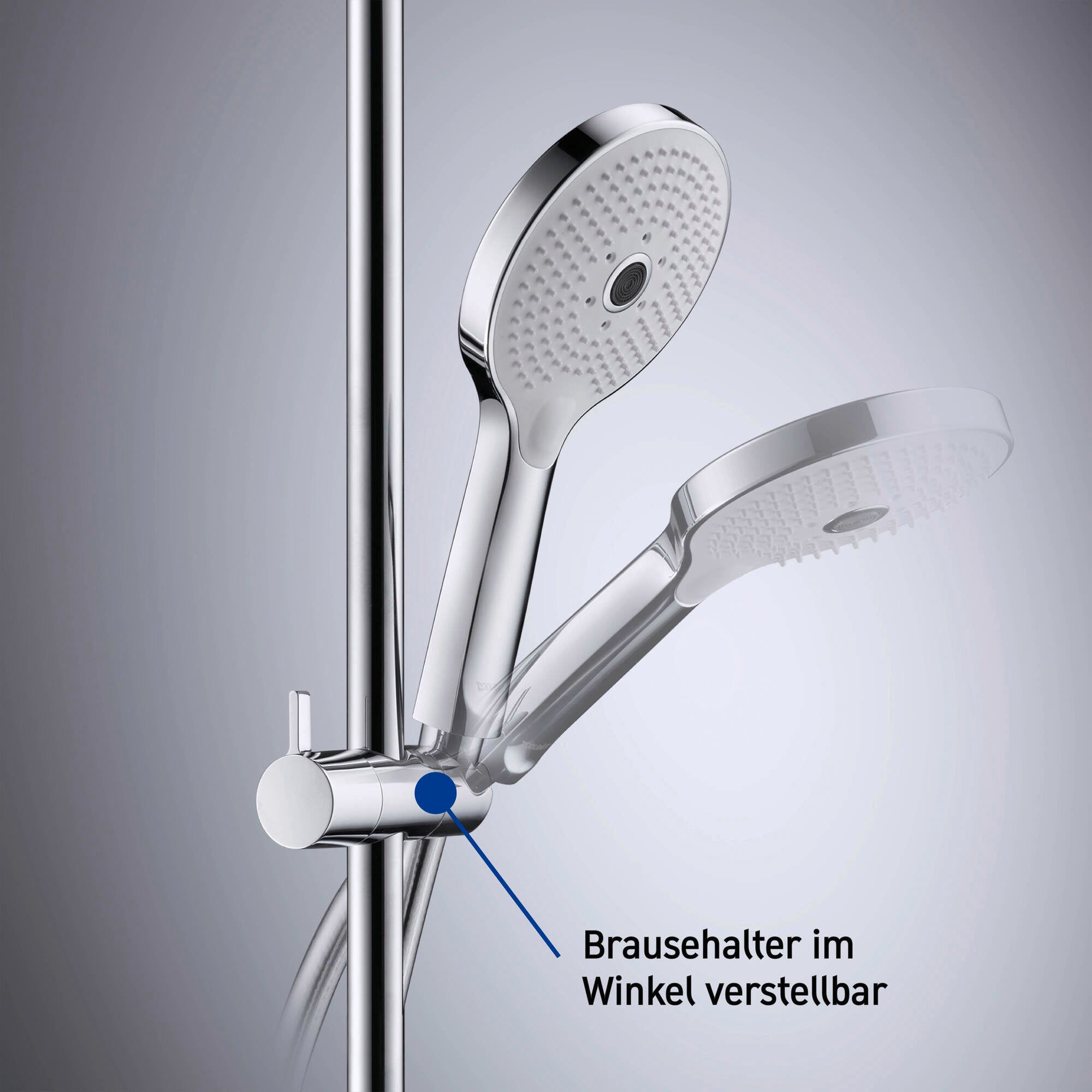 Duravit shower system with thermostat & glass shelf