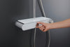 Duravit Shower System with thermostat, glass shelf, 3 spray types and MinusFlow function - chrome/white