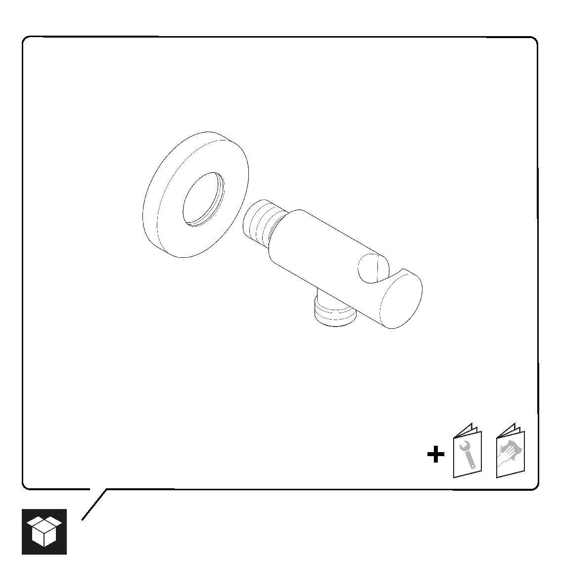 Duravit Universal wall connection elbow with shower holder