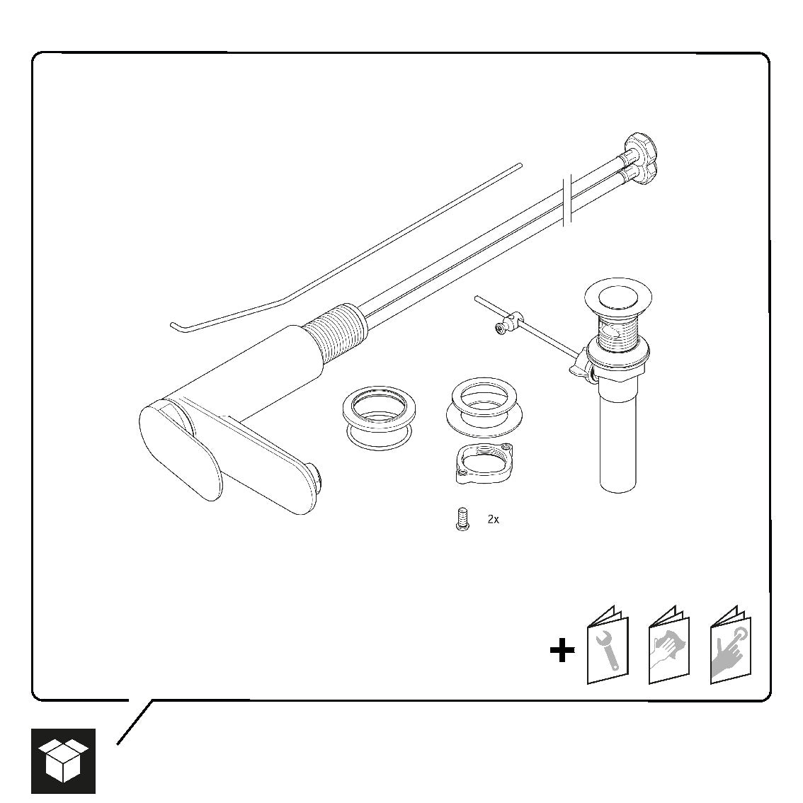 Duravit Wave single-lever basin mixer M FreshStart - drain fitting selectable