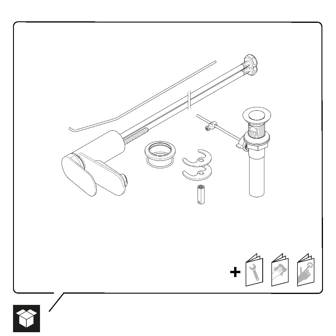 Duravit Wave single-lever basin mixer S with FreshStart function - drain set selectable