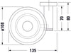 Duravit D-Code soap dish Ø10 cm for 1 soap 