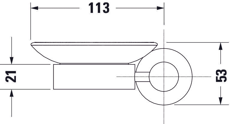 Duravit D-Code soap dish Ø10 cm for 1 soap 