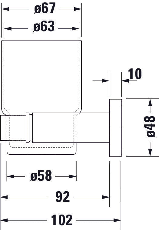 Duravit D-Code toothbrush tumbler