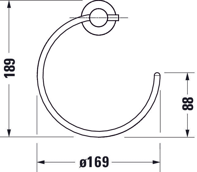 Duravit D-Code towel ring