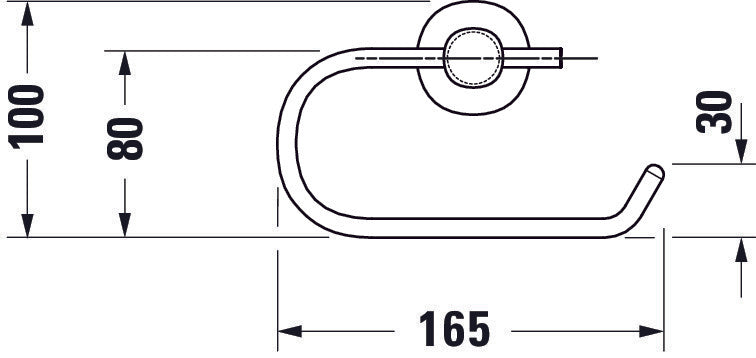 Duravit D-Code paper roll holder for 1 roll