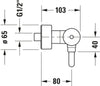 Duravit C.1 single-lever shower mixer exposed