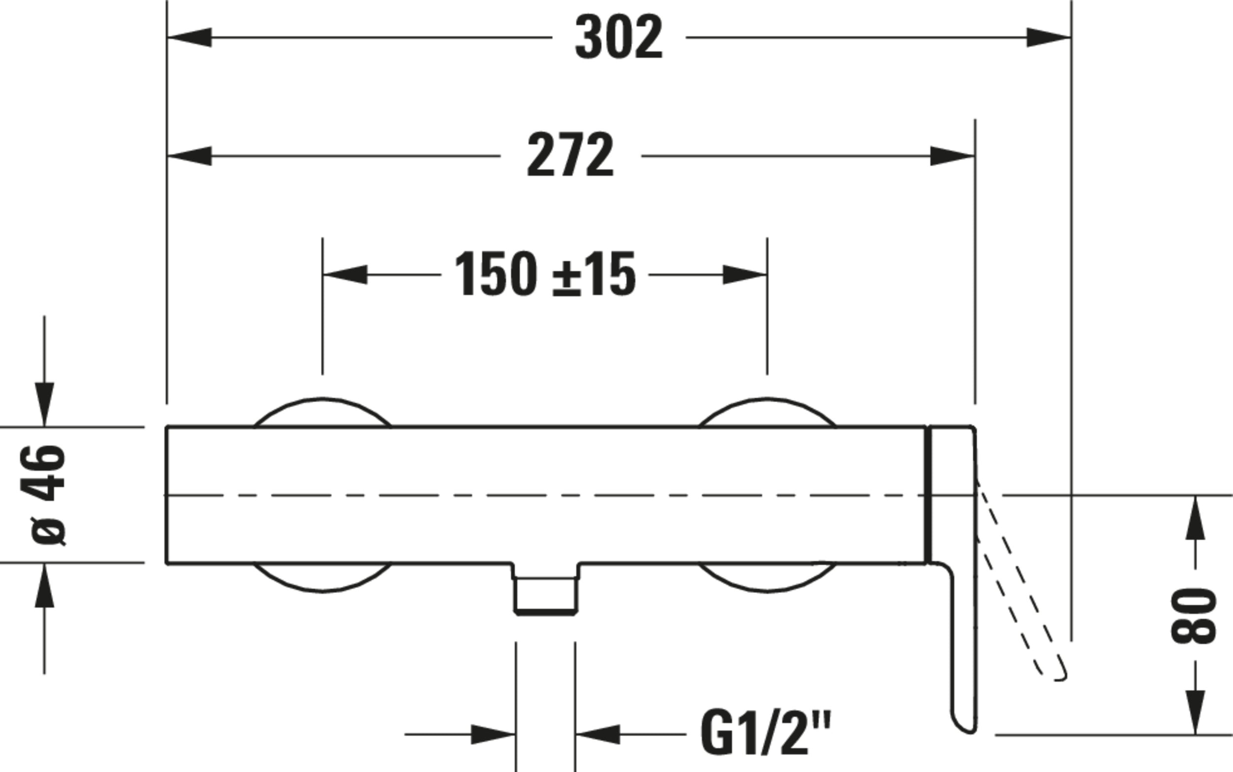 Duravit C.1 single-lever shower mixer exposed