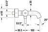 Duravit C.1 single-lever bathtub mixer exposed