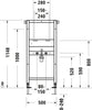 DuraSystem washbasin element, standard, 500x170x1148mm