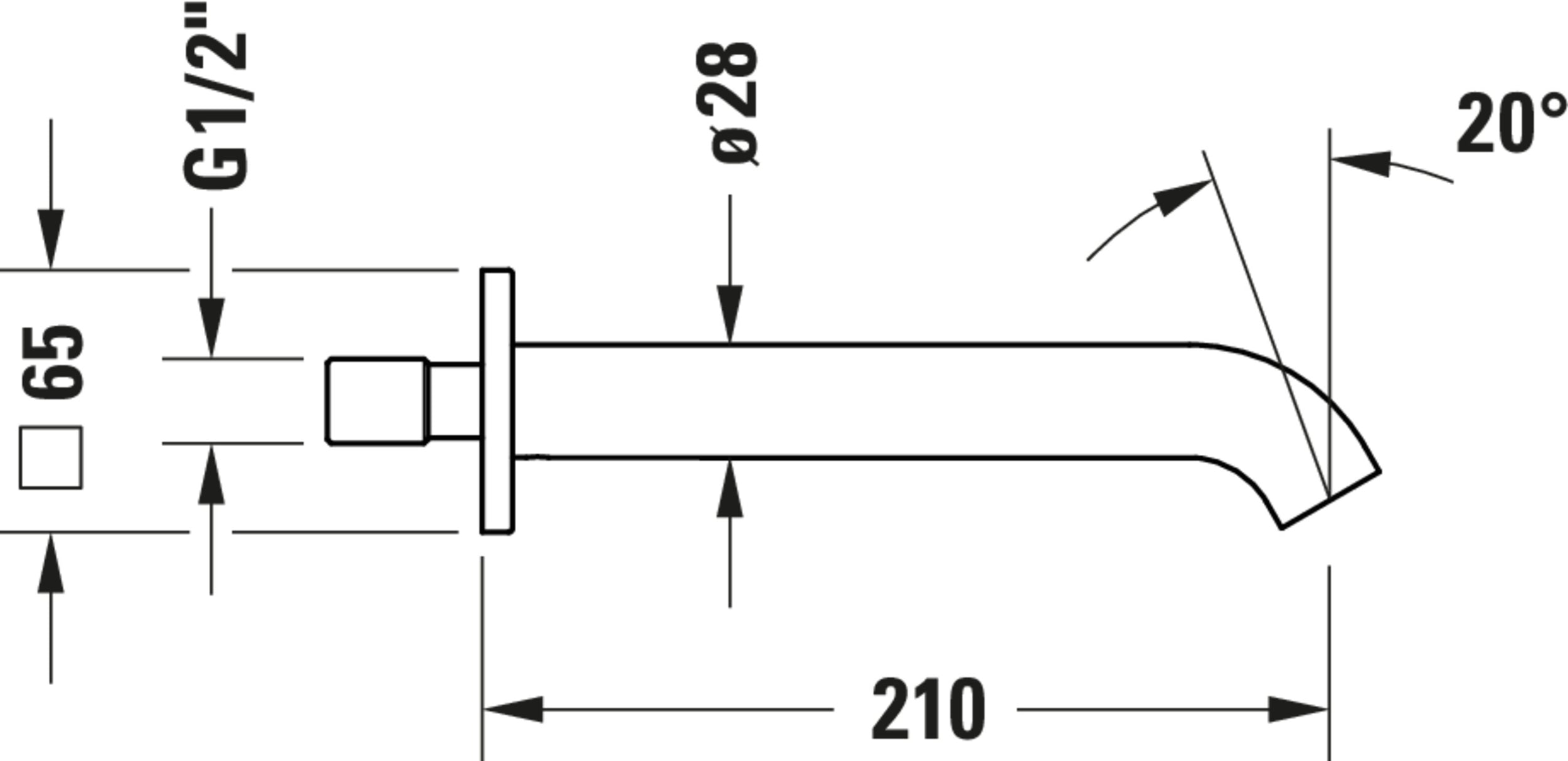 Duravit C.1 bathtub spout