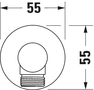 Duravit Universal wall connection elbow