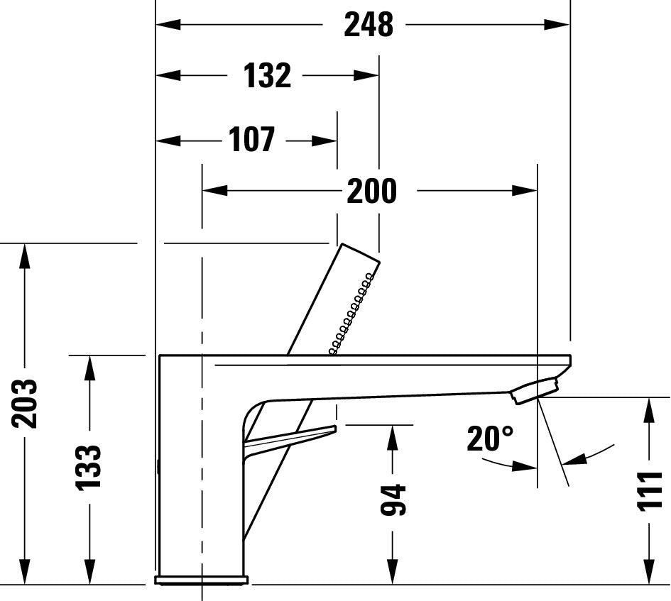 Duravit Wave 3-hole bath mixer 