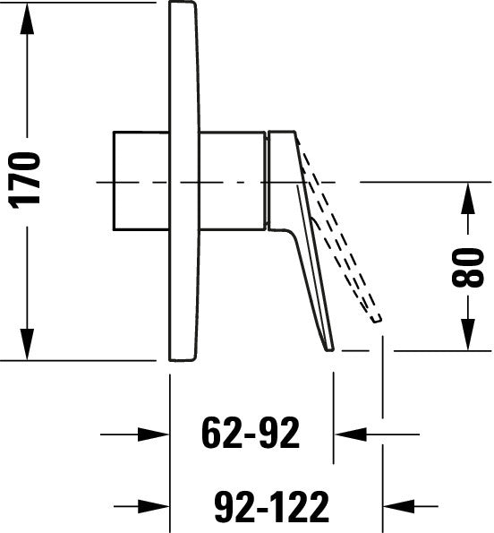 Duravit Wave single-lever shower mixer concealed