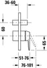 Duravit Manhattan concealed single-lever mixer set, 2 consumers 