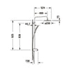 Duravit shower system with thermostat & glass shelf